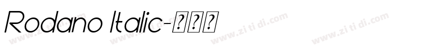 Rodano Italic字体转换